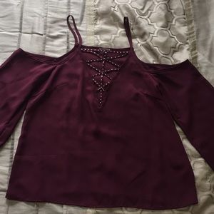 Cut out long sleeve top